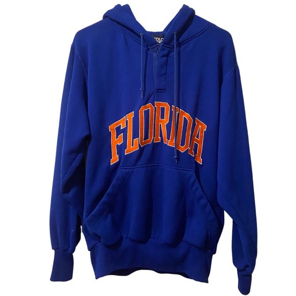 Blue and orange Unisex hoodie Florida sz M - Picture 1 of 4